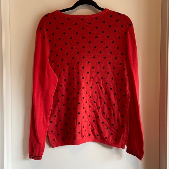Tommy Hilfiger Red & Navy Polka Dot Sweater - Picture 5 of 5